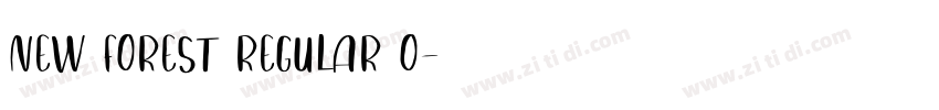 New Forest Regular o字体转换